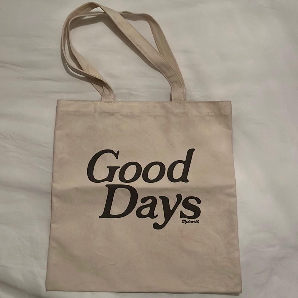 NWOT MADEWELL The Good Days Reusable Canvas Tote NEW w/out tags
